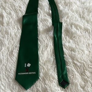 Vintage Collectible Alexander Keith’s Green Tie with Logo, St Patrick’s Day